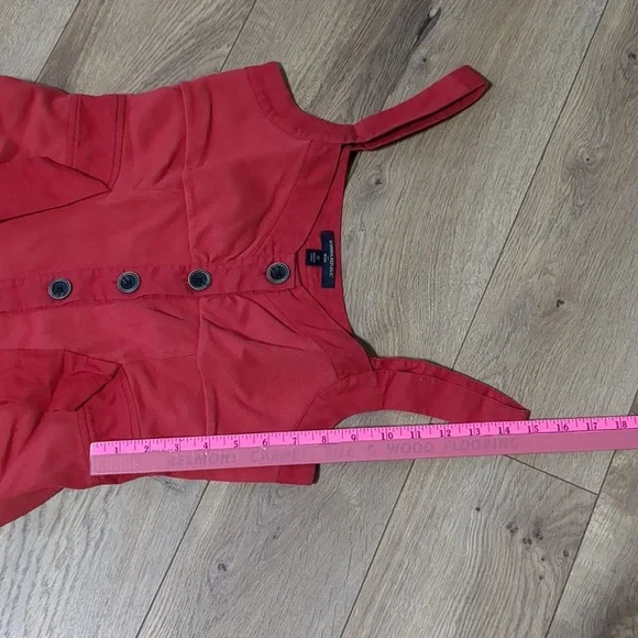 Banana Republic Cotton red midi Dress women's size 6 - Picture 7 of 11